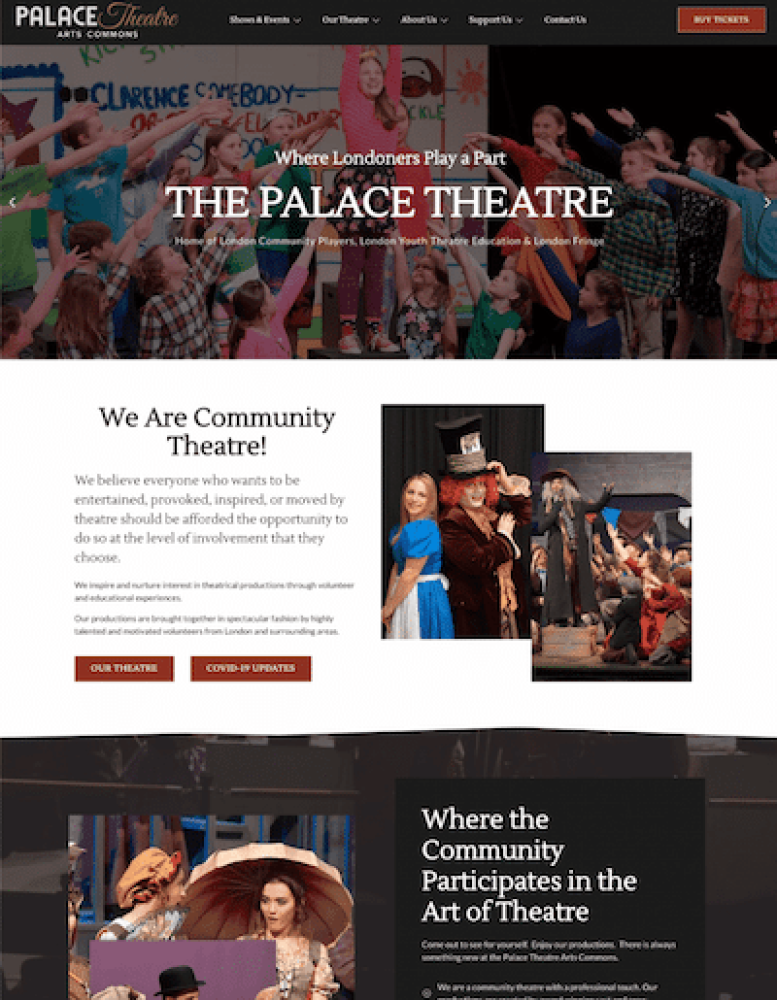 theatre website consensus creative portfolio item copy